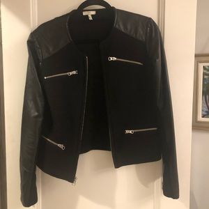 Joie leather/felt jacket